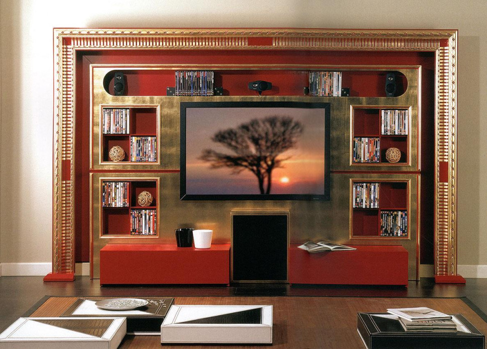 Library Shelf Vismara 0 2 The wall home cinema-art deco