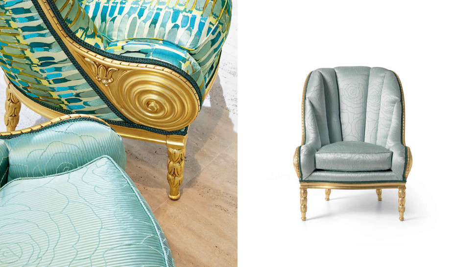 Armchair Angelo Cappellini Louis XVI golden 0052