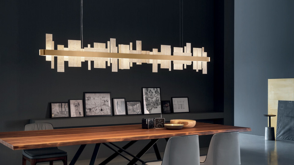 Lamp Chandelier Masiero Honice Suspension Linear