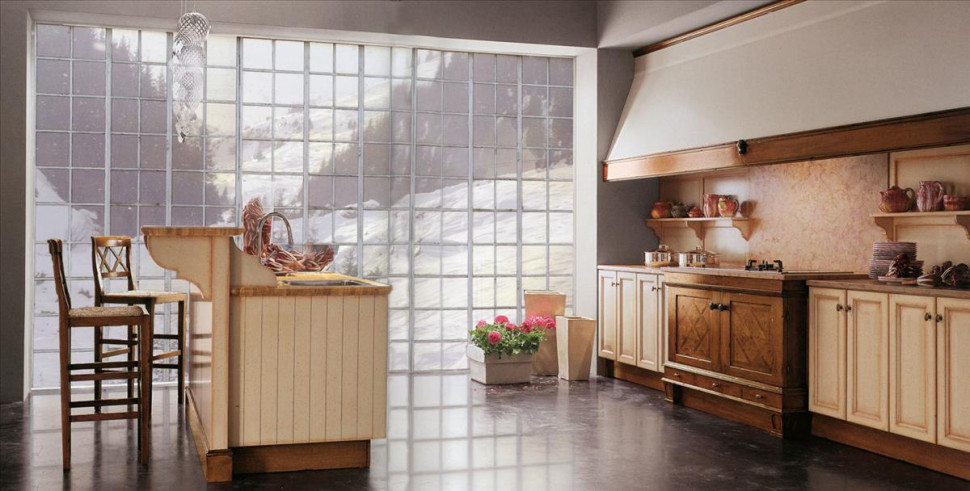 Kitchen Cabinet Acquacotta Sauterne sfumature rosse