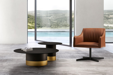 Coffee Table Eforma Cilindro low top legno