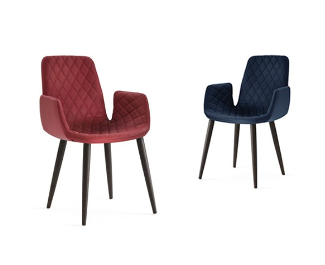 Chair Eforma Lenny 4 gambe legno