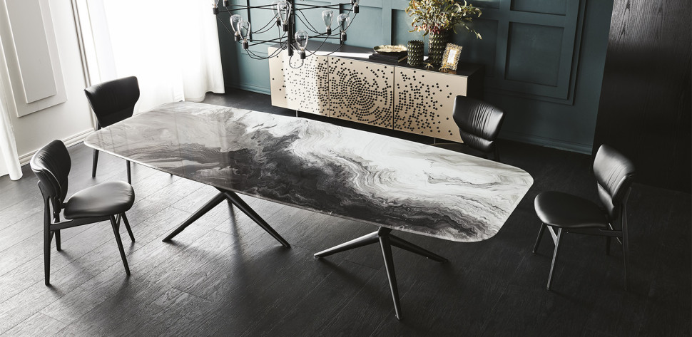 Dining Table Cattelan italia Atlantis Crystalart