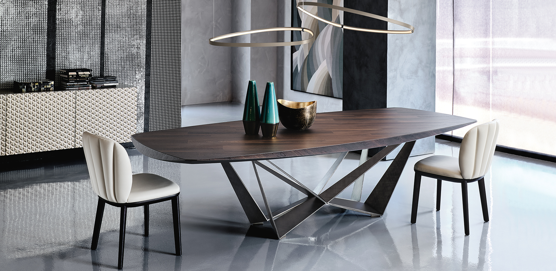 Dining Table Cattelan italia Skorpio Wood