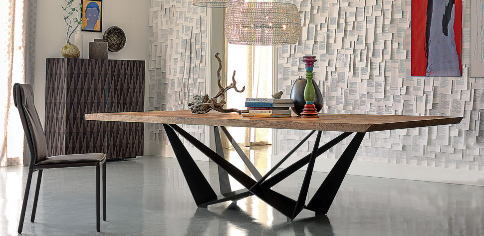 Dining Table Cattelan italia Skorpio Wood