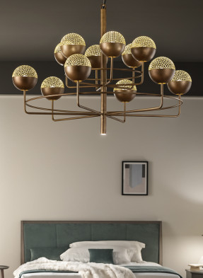 Lamp Chandelier Masiero Iglu Suspension Round