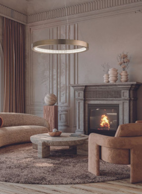 Lamp Chandelier Masiero Libe Suspension Round