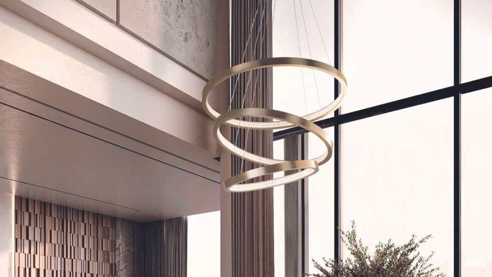 Lamp Chandelier Masiero Libe Suspension Round