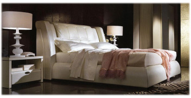 Bed Genesis leather and nura bed Turri Contemporary T438k + t439