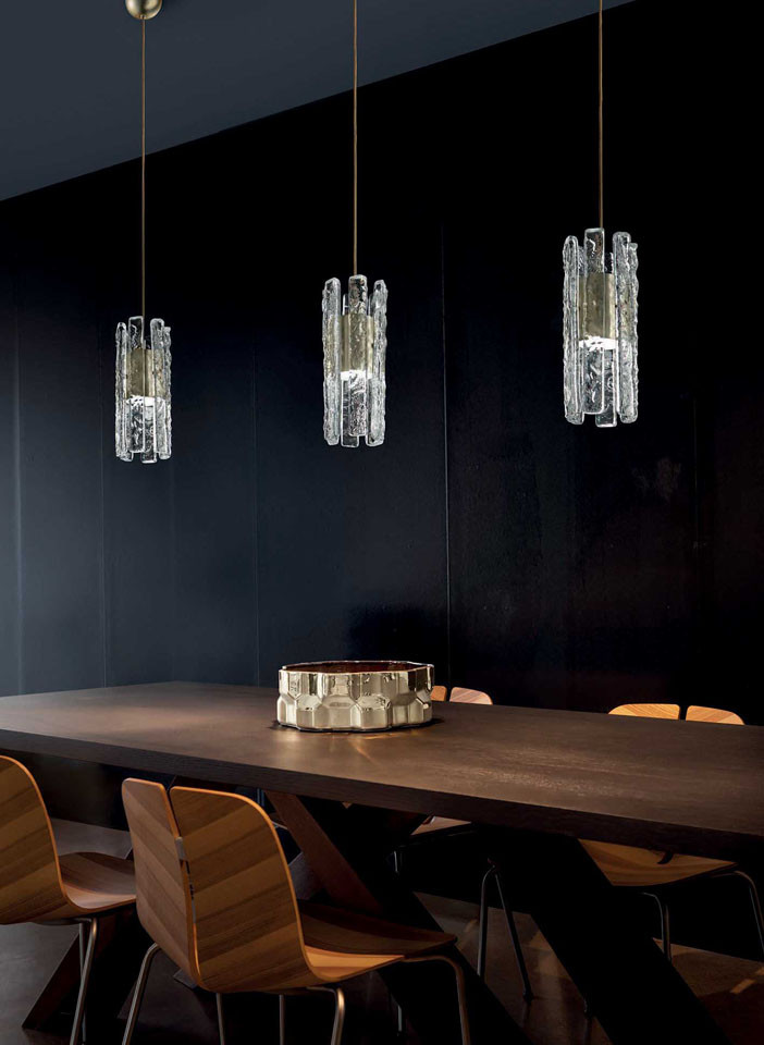 Lamp Chandelier Masiero Vegas Suspension Single Round