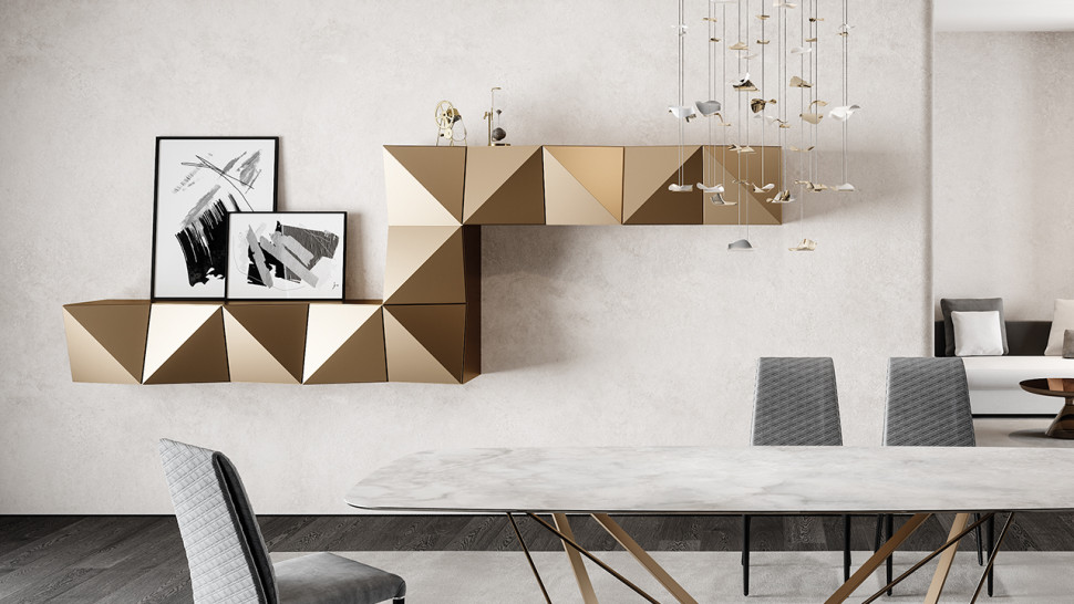 Modular Wall Reflex Disegno Origami