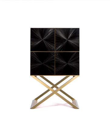 Bar Armani casa Limited edition Club black straw marquetry