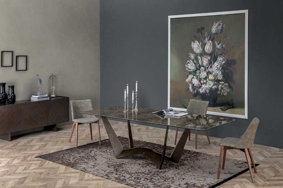 Dining Table Tonin CASA Design M. MOTTIN/E. BARBIERI Reverse