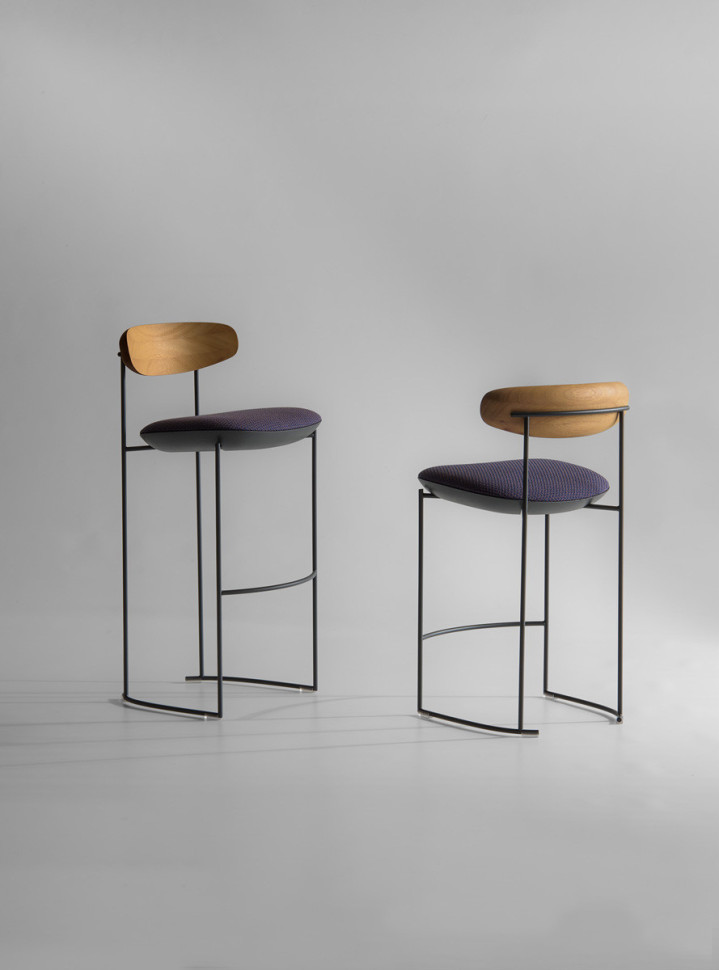 Bar Stool Potocco Keel Light 922/AMB-OUT