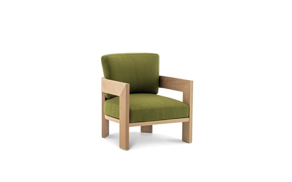 Armchair Minotti Warhol Iroko Nature
