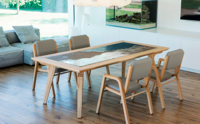 Dining Table Domiziani Domiziani design Marilyn wood