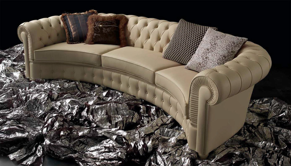 Sofa Chester curvo Altavilla Capitonne Chester curvo 3 posti