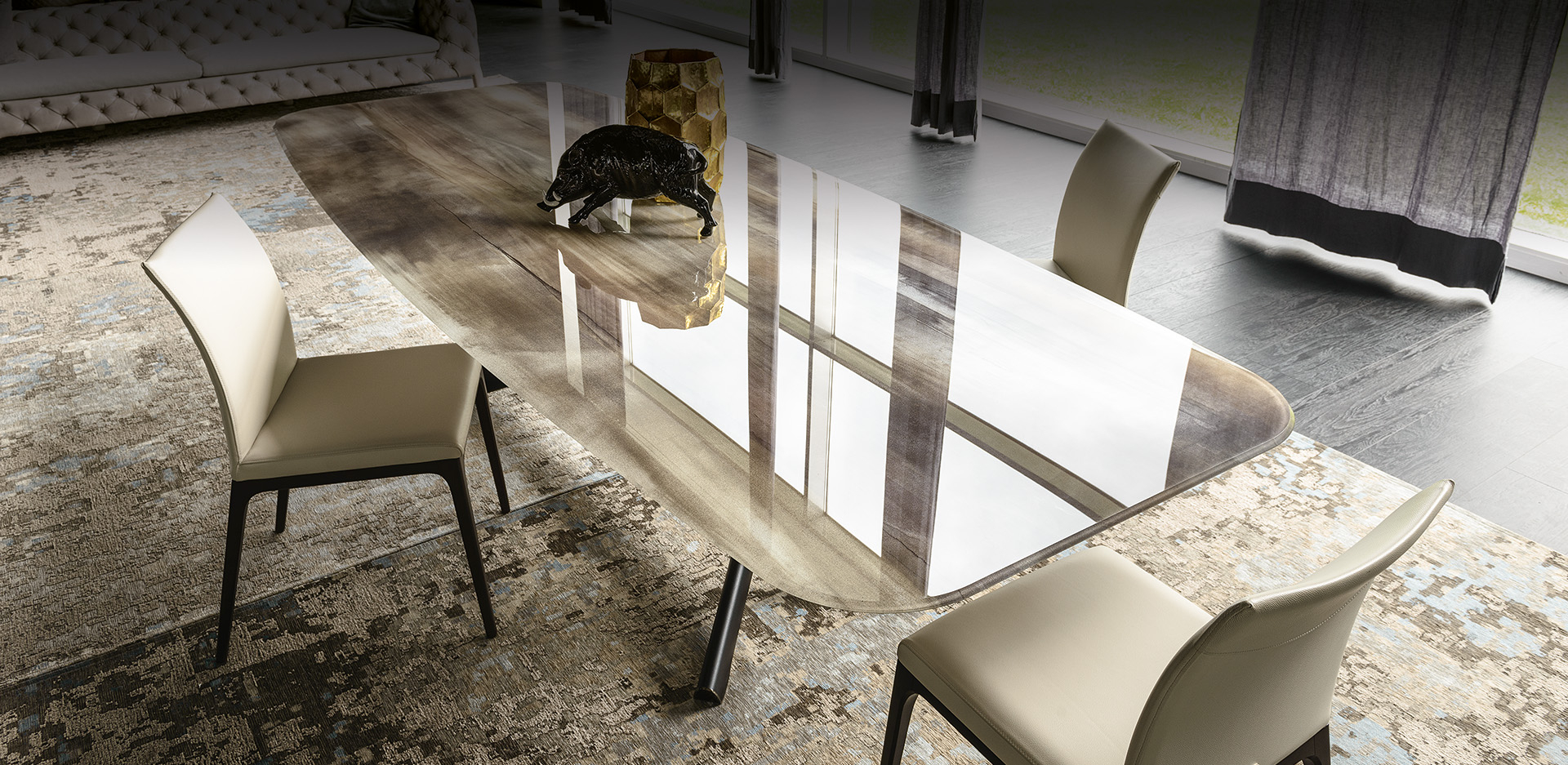 Dining Table Cattelan italia Planer Crystalart