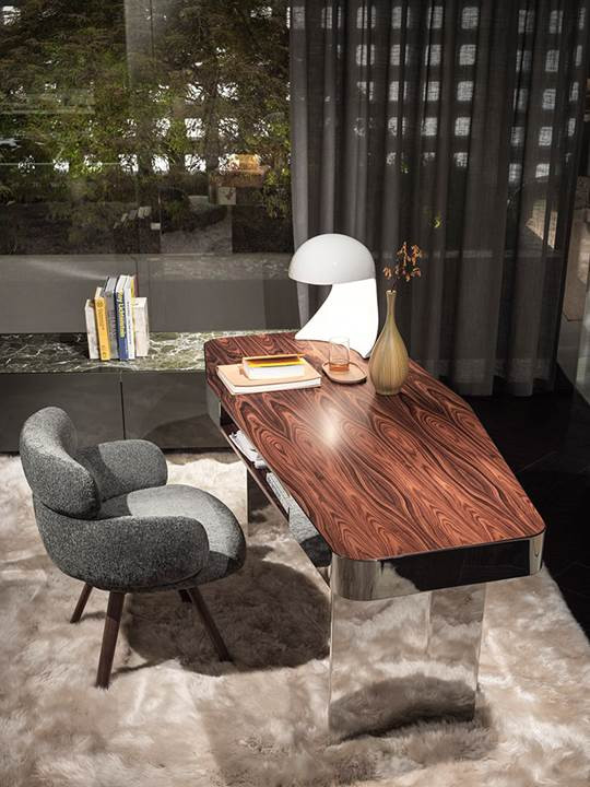 Dining Table Minotti Diagramma Writing Desk