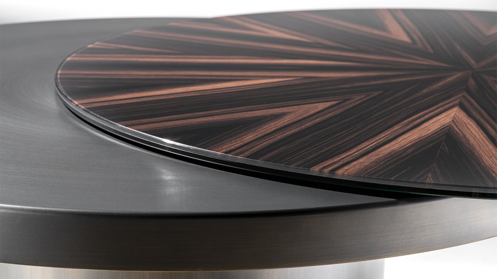 Coffee Table Reflex Disegno Tau 40 Steel Move