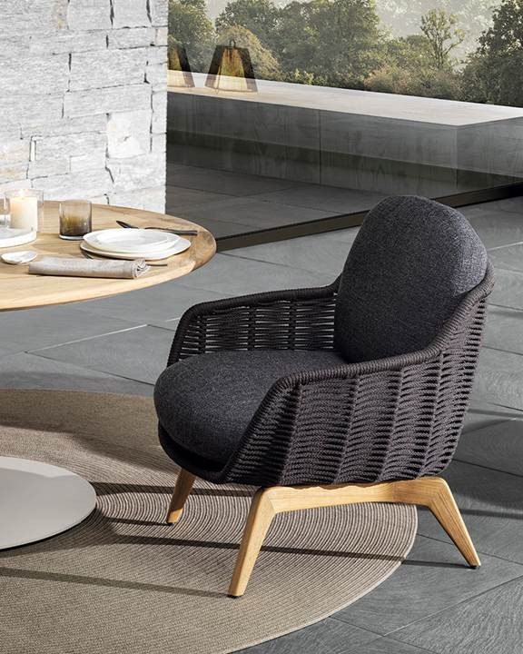 Armchair Minotti Belt Cord Outdoor