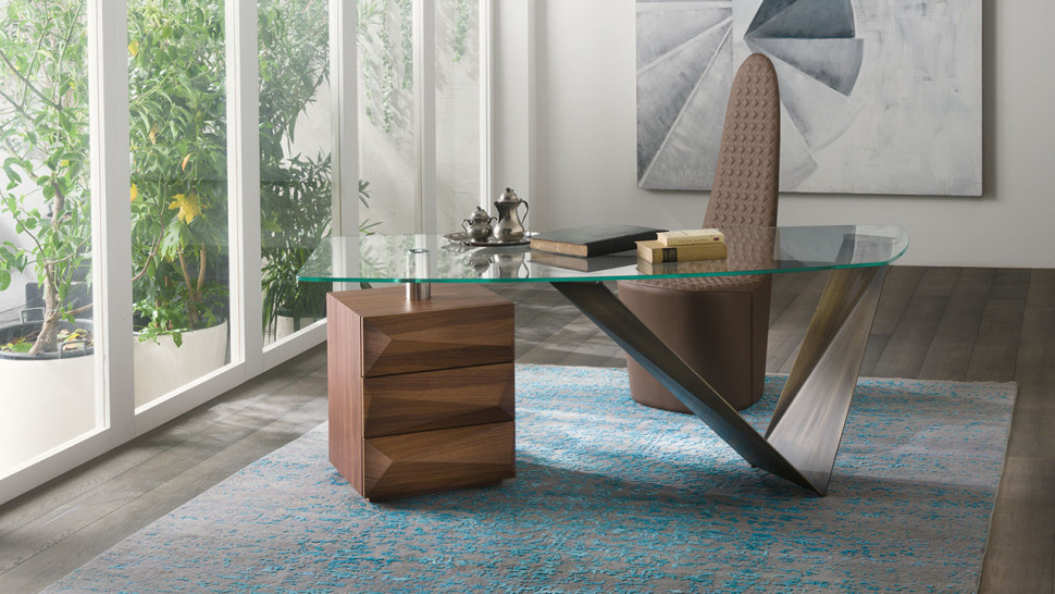 Writing Table Reflex Disegno Prisma Steel Scrivania