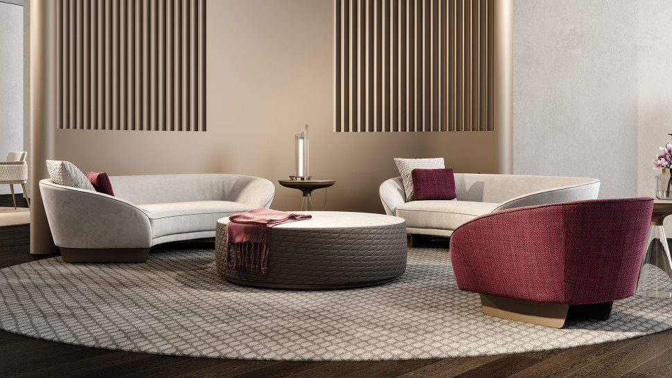 Ottoman Reflex Disegno Circle Pouf