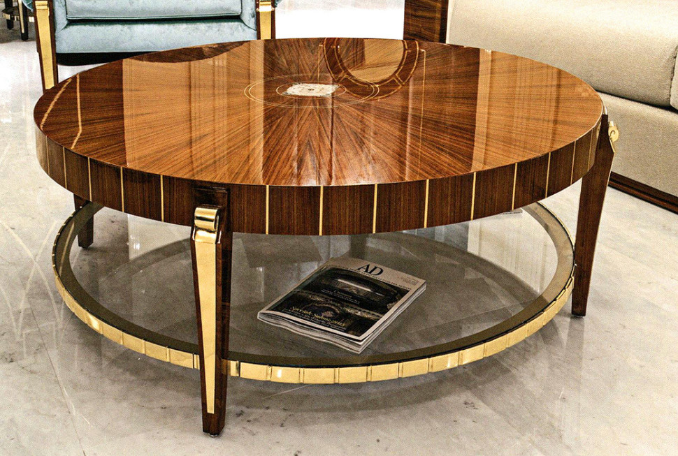 Coffee Table Jeremy round Bianchini Cafe des arts P03012