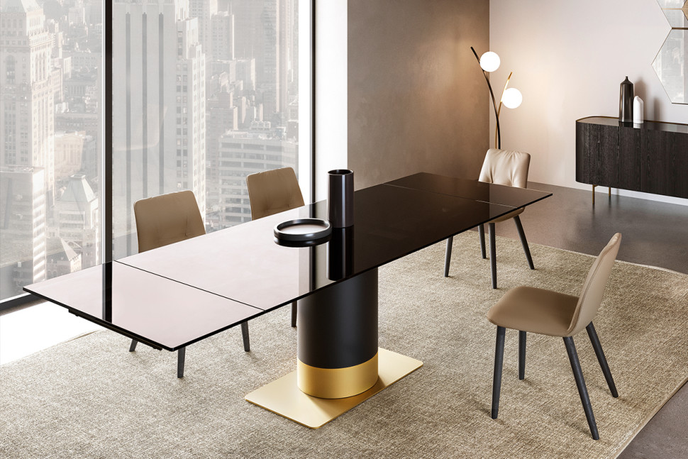 Table Eforma Cilindro extendable top ceramica