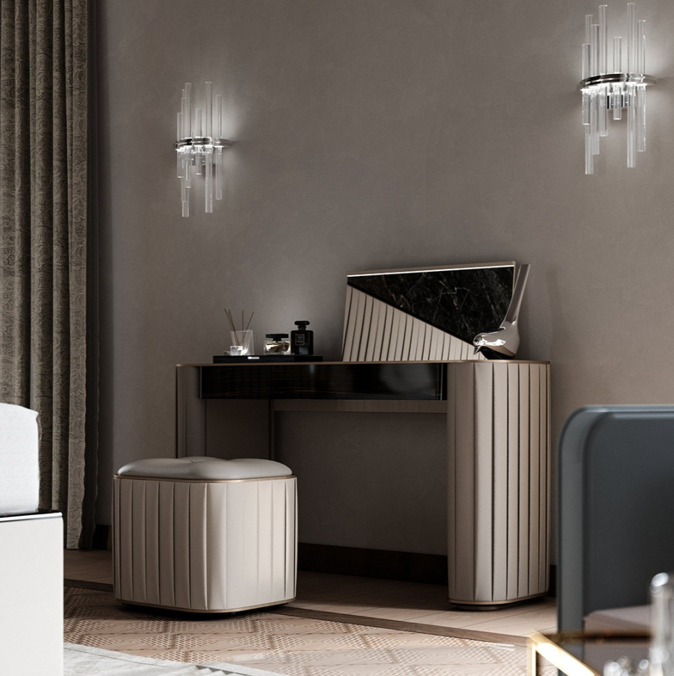 Ottoman Reflex Disegno / Glamour Plisse Pouf