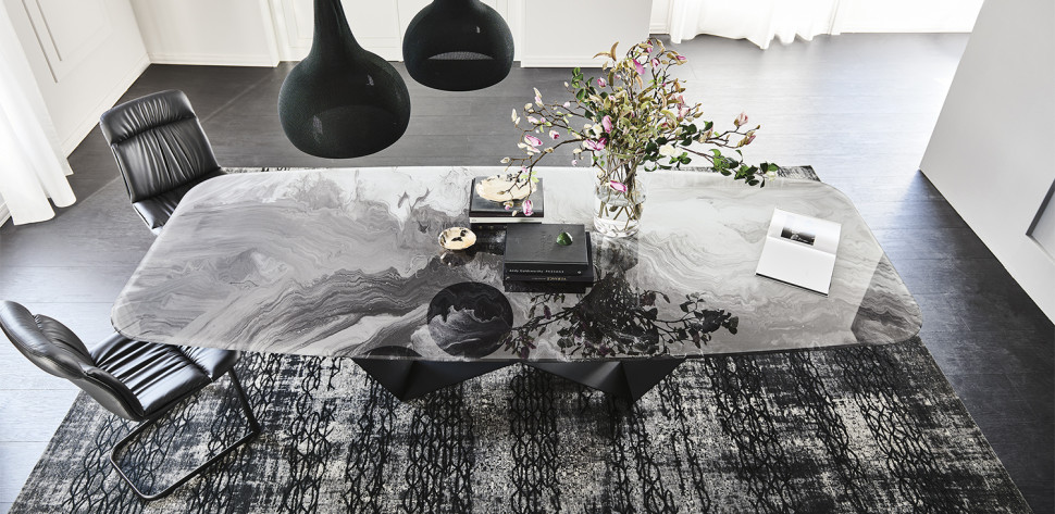 Dining Table Cattelan italia Skorpio Crystalart