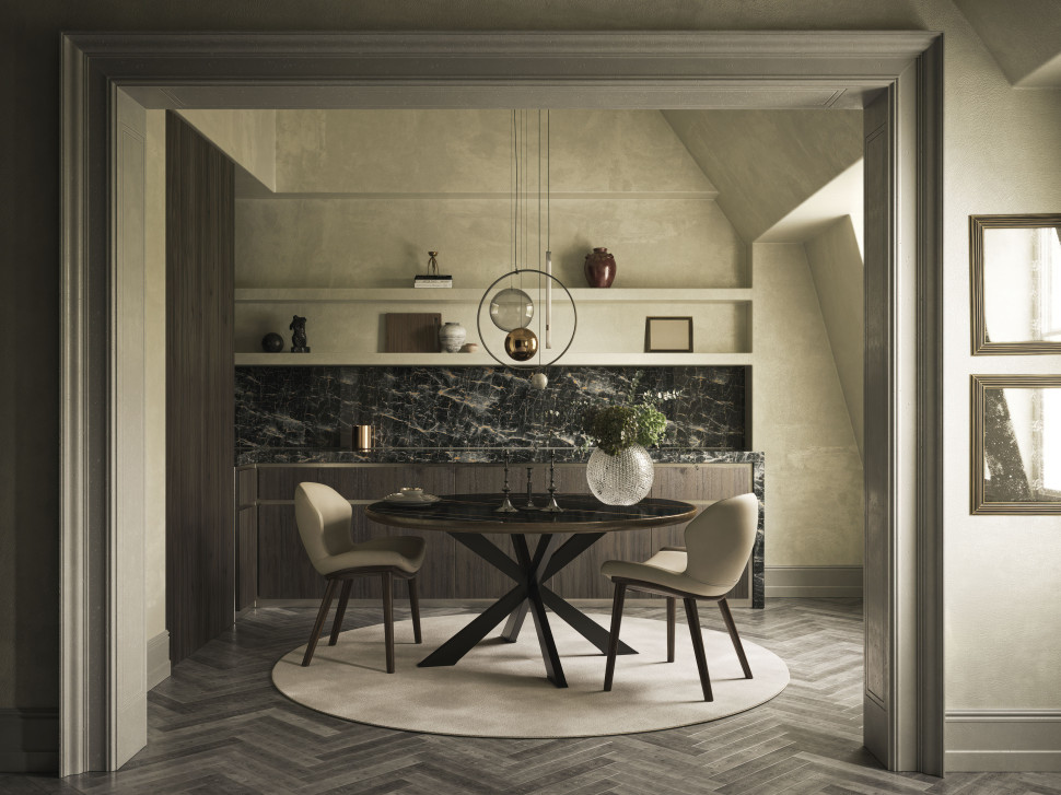 Dining Table Cattelan italia Spyder Keramik Premium Round
