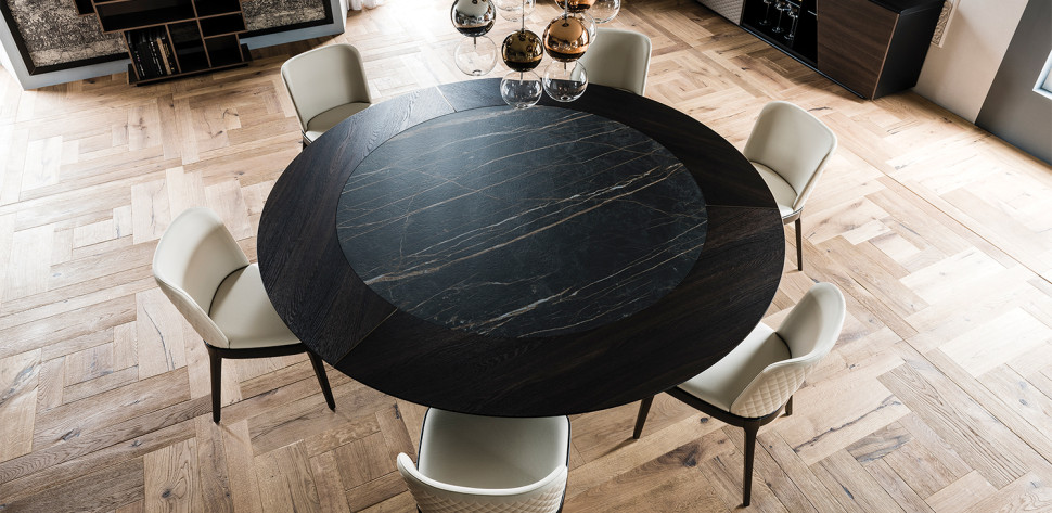 Dining Table Cattelan italia Skorpio Ker-Wood Round