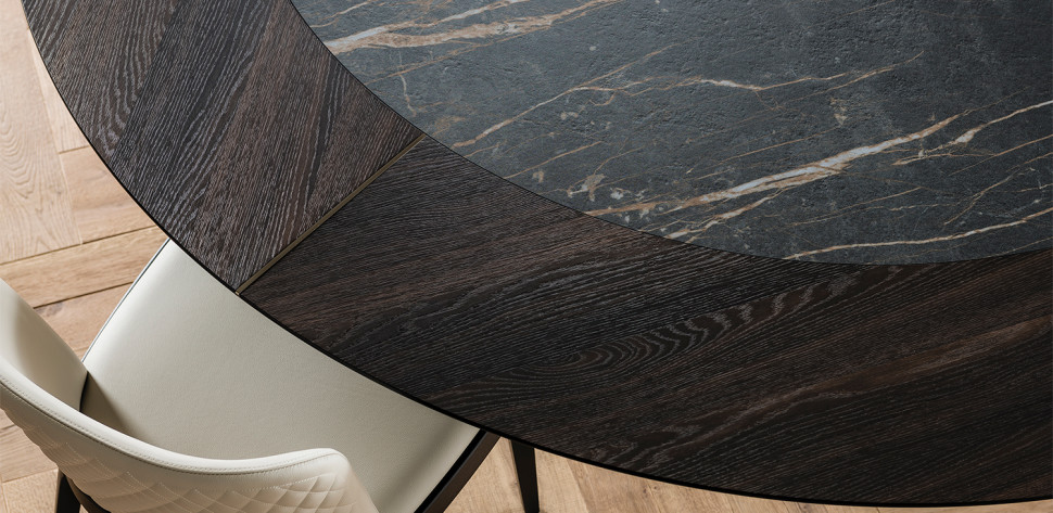 Dining Table Cattelan italia Skorpio Ker-Wood Round