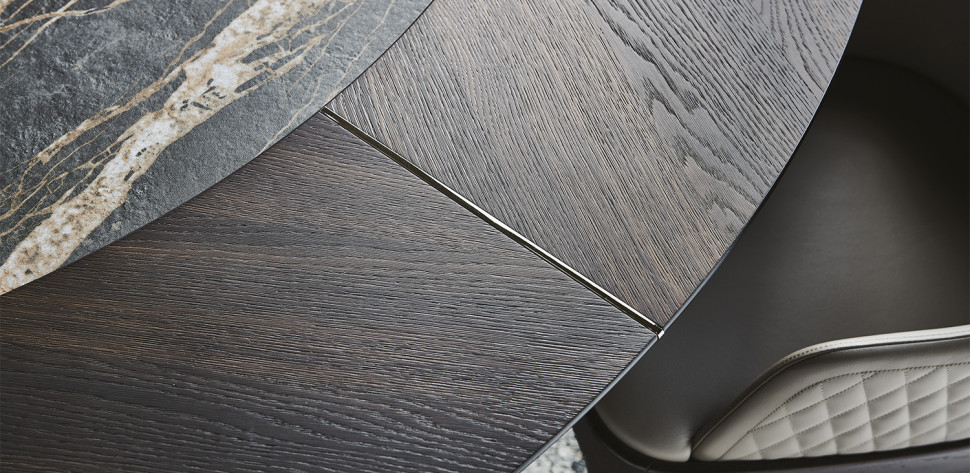 Dining Table Cattelan italia Skorpio Ker-Wood Round