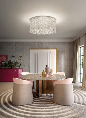 Lamp Chandelier Masiero Cristalle PL 12/100/40 RD