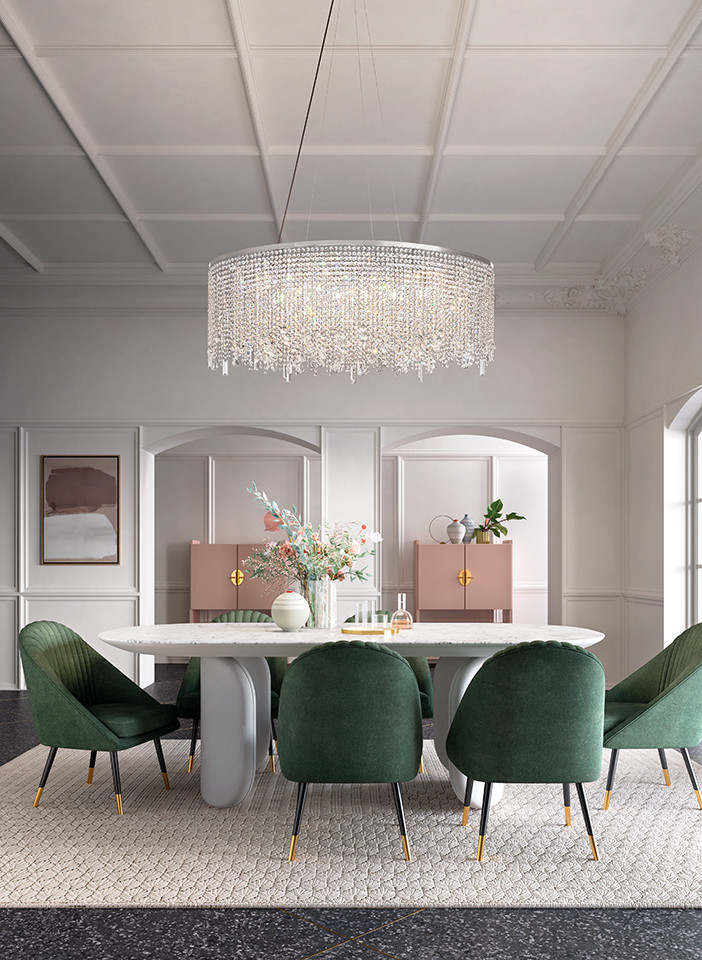 Lamp Chandelier Masiero Cristalle S 6/120/40 OV