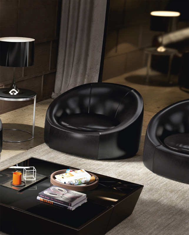 Armchair Bm style Contemporary leather Corsini poltrona