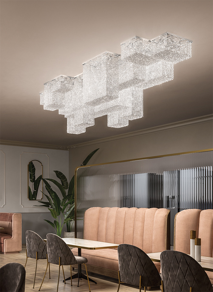 Lamp Chandelier Masiero Cubo Combo PL 300 RC
