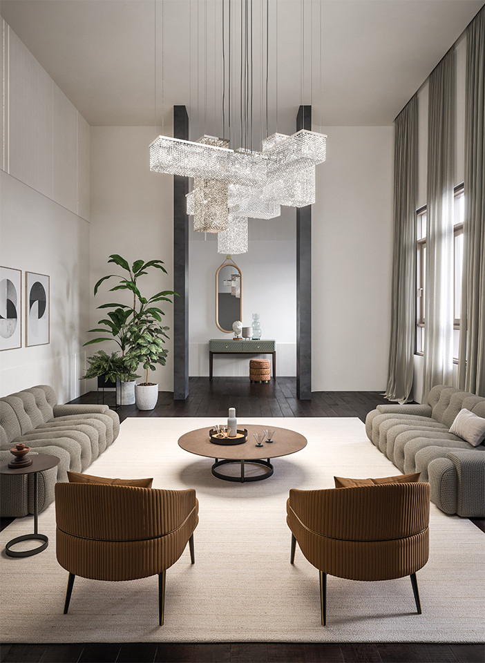 Lamp Chandelier Masiero Cubo Combo S175 SQ