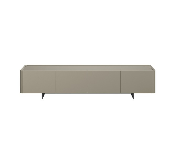 TV Stand Eforma Alma tv unit laccato, bronzo spazzolato