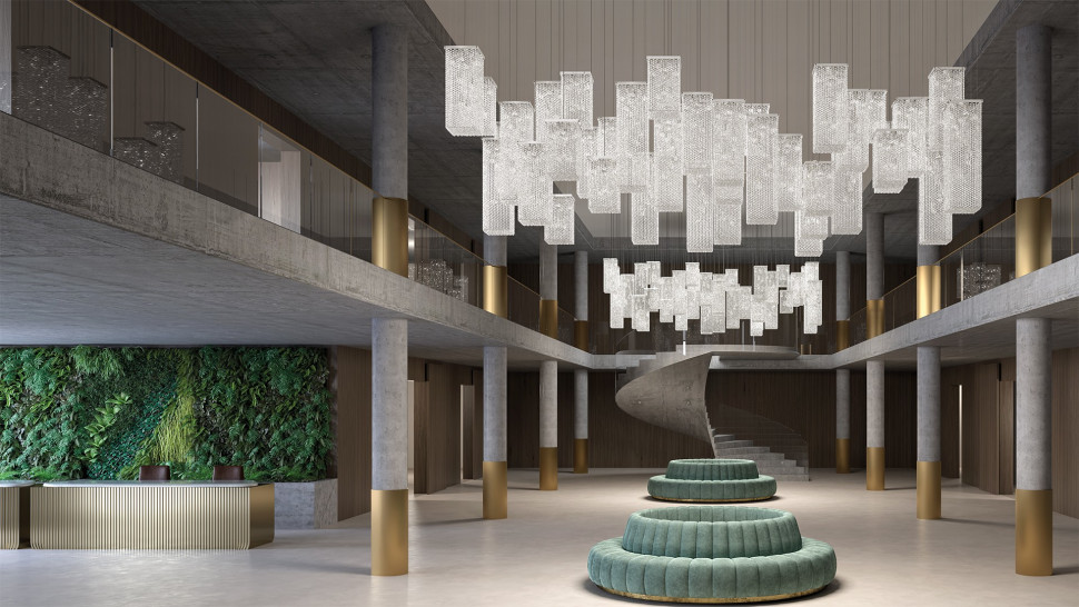 Lamp Chandelier Masiero Cubo Combo S40 200 RC