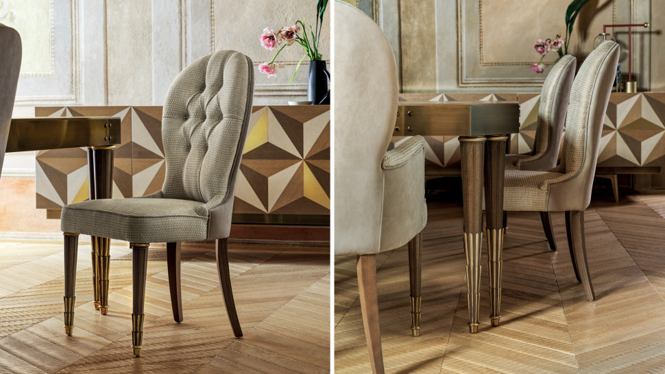 Chair Angelo Cappellini Capitonne upholstered 34097