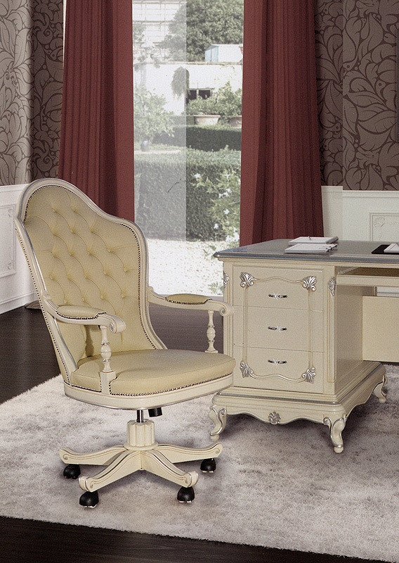 Ergonomic Executive Armchair Stile elisa Art deco 3154