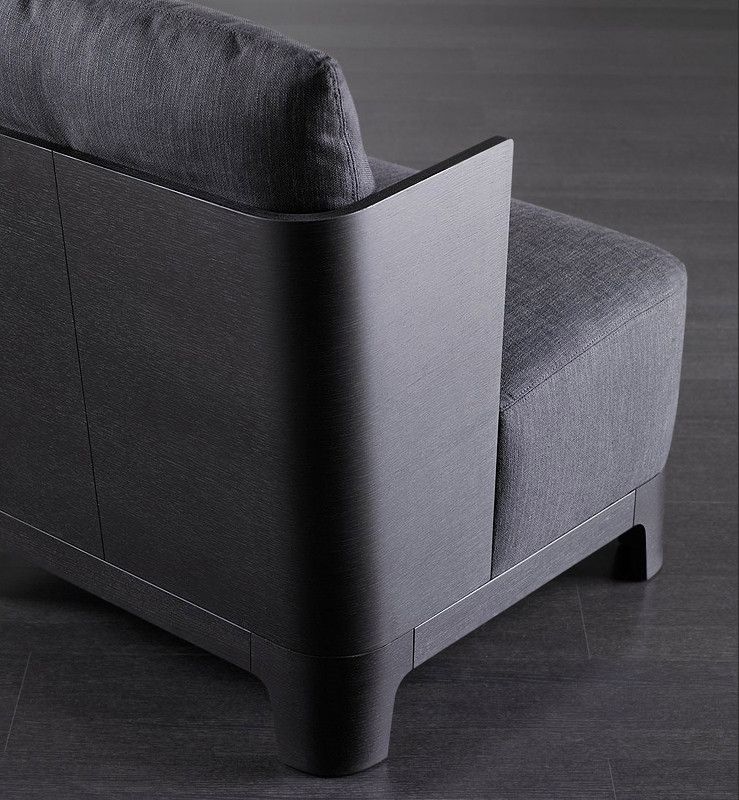 Armchair Meridiani Live Keeton wood poltroncina