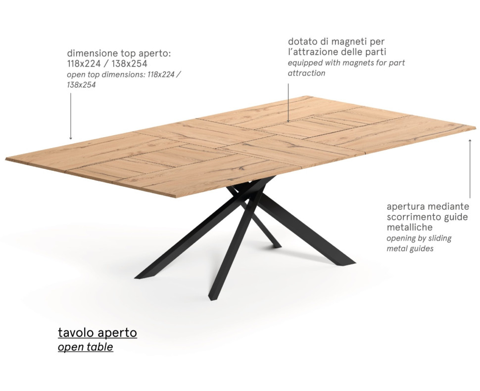 Table Ozzio design 4 x 4 T240
