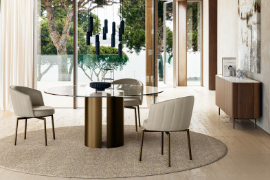 Table Eforma Dora top cristallo