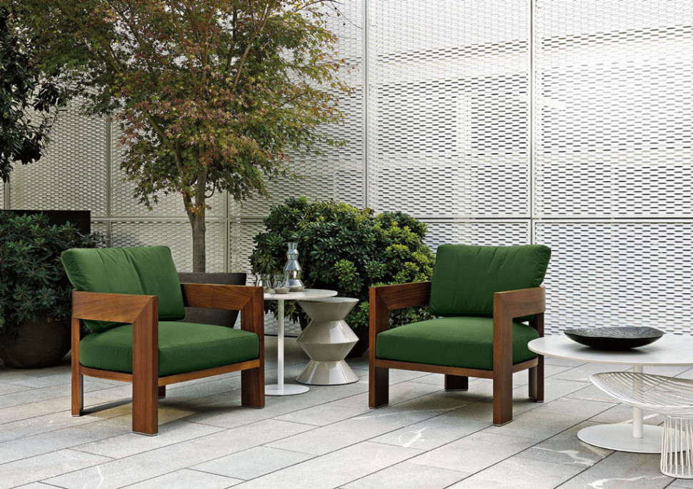 Armchair Minotti Warhol Iroko Outdoor