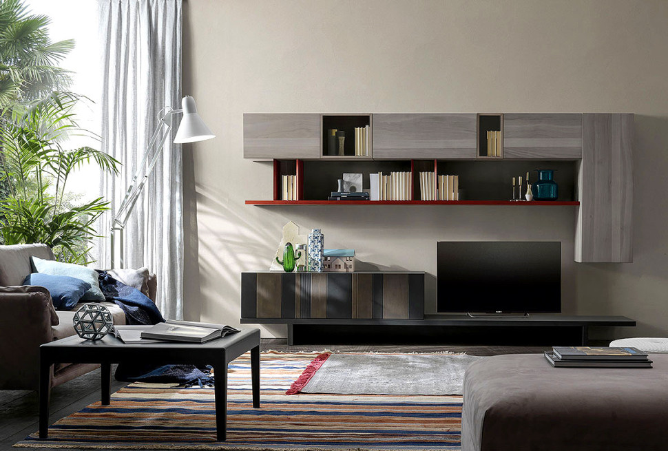 Library Shelf Modo10 Domino Composizione 13